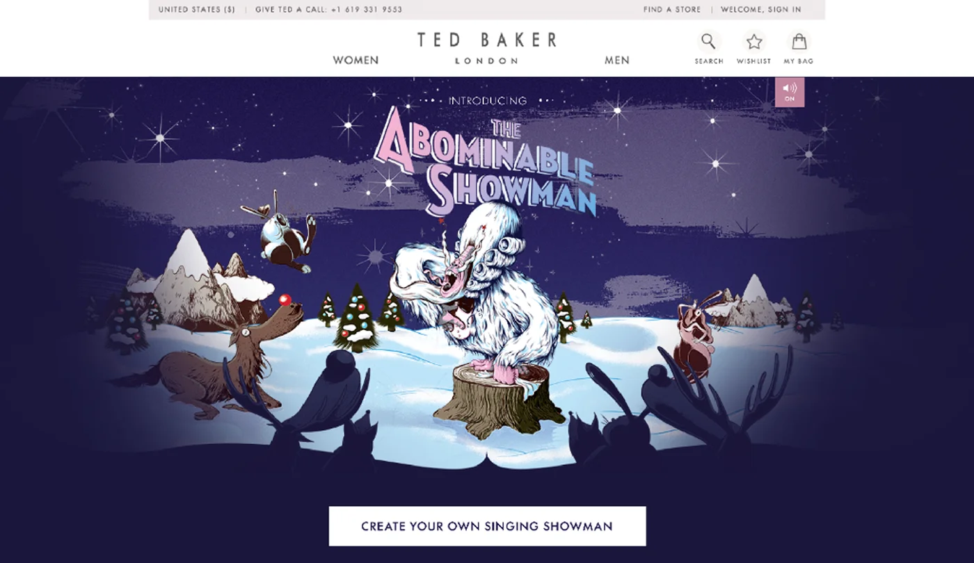 Ted Baker London — Abominable Showman Window Campaign